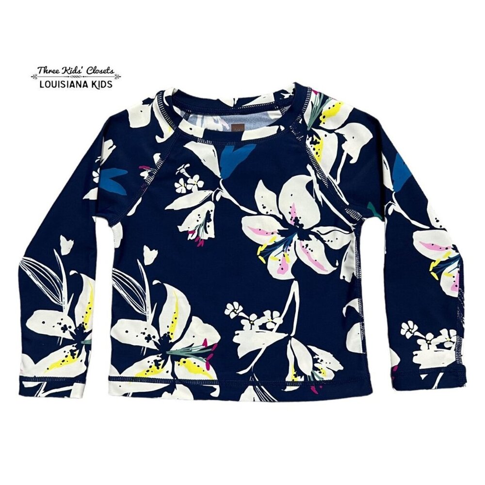Tea Collection 2Y Tropical Lilies Floral Rashguard